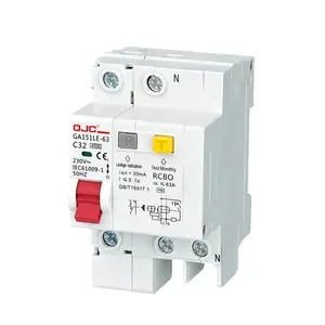 HOT selling QJC GA152LE-63 Low Volt Mini Residual Current Operated Circuit Breaker 2 Pole RCBO 32 Amp 400V