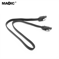 Kabel Data SATA 3.0 III Konektor Lurus Kecepatan Tinggi Tembaga Murni 40cm 6Gbps Kabel SAS Kabel Data Hard Drive Saluran Ganda