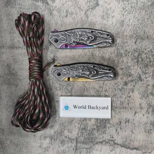 Cuchillo plegable de lobo creativo al aire libre OEM/ODM, cuchillo de bolsillo multifuncional de acero inoxidable - Product Image 5