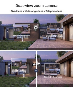 Caméra de sécurité sans fil WiFi ICSEE 9MP pour la maison avec zoom 8X PTZ, capteur CMOS, étanche IP66 et <span class=keywords><strong>stockage</strong></span> dans le <span class=keywords><strong>cloud</strong></span> pour une utilisation en extérieur/intérieur - Product Image 2