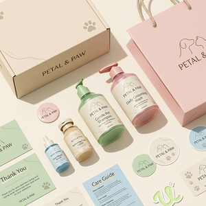 Ensemble d'emballages personnalisés pour soins d'animaux de compagnie, flacon de shampoing pour animaux de compagnie de 400 ml, flacon de gel douche, flacon cosmétique pour toilettage - Product Image 3