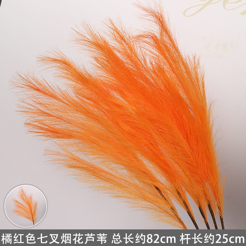 Orange-red 7-pronged firework reed stick
