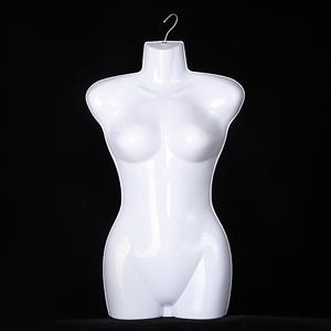 Maniquí de plástico blanco con forma de medio cuerpo, Torso femenino <span class=keywords><strong>hueco</strong></span>, modelo de ropa colgante con gancho para traje de baño, venta de exhibición de ventana - Product Image 3