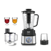 Mixeur Électrique RAF R.2945 700W 2.5L 8 Lames, Bol en PC, Moteur 7625, Démarrage Rapide, Nettoyage Facile, Pour Viande et Jus, Appareil de Cuisine OEM