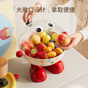 Bol à fruits mignon avec couvercle, grande capacité, pour ranger les collations, idéal pour les fêtes et le salon - Product Image 4