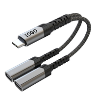 Distributor Tipe C 2-in-1 dengan Adaptor Pengisi Daya USB C Ganda 3A Pengisian Cepat Berlapis Nilon untuk iPhone 16 dan iPad