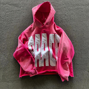 Venta al por mayor 420G 100% algodón liso personalizado peso pesado Sudadera con capucha angustia de gran tamaño en blanco piedra ácido Vintage lavado sudaderas con capucha para hombre - Product Image 6