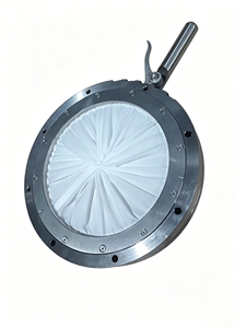 Válvula de Iris Manual Serie XNFM, Estructura de Diafragma, Acero Inoxidable, Material Sólido Friable, Descarga Vertical, Hermética al Polvo - Product Image 1