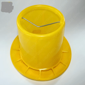 Seau d'alimentation en plastique jaune FT05 pour poulets de chair, capacité 10 kg, en vente – Seau à poulet, mangeoire pour volailles - Product Image 6