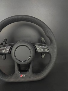 พวงมาลัยหนัง RS สำหรับ <span class=keywords><strong>Audi</strong></span> A3/A4/<span class=keywords><strong>A5</strong></span>/A6/A7/Q3/Q5/Q7/S6/S8/TT/R8 พร้อมแป้นเปลี่ยนเกียร์แบบมัลติฟังก์ชั่น - Product Image 6