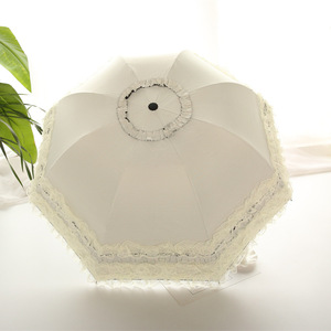 Sunny Rainy-paraguas para mujer y niña, <span class=keywords><strong>sombrilla</strong></span> de verano con recubrimiento negro, Anti UV, encaje, 3 paraguas plegable de Princesa con <span class=keywords><strong>colgante</strong></span> - Product Image 3