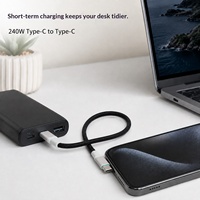 Nouveau câble magnétique USB-C court OEM/ODM 240W, charge ultra-rapide, tressé, câble de données Type-C pour iPhone Samsung
