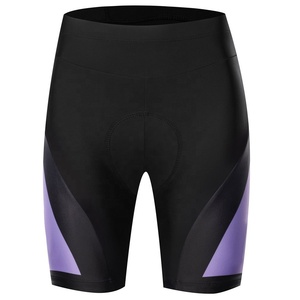 Pantalones Cortos de Ciclismo para Mujer, Cintura Media, Color Negro y Morado, Personalizados, MTB, Poliéster, Impermeables, Cierre de Cremallera, Secado Rápido, Tejido Elástico - Product Image 3