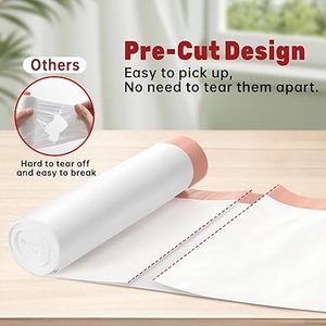 Huamaohengchun 13 Gallon Tall <b>Kitchen</b> Unscented White Bathroom Garbage bag Affordable prices, high quality. - Product Image 5