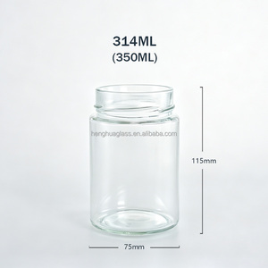 Pot en verre Ergo de 106 ml, 212 ml, 314 ml, 350 ml, 380 ml, qualité alimentaire, pour le stockage du miel, de la confiture, avec couvercle, pour le pâté de foie de poulet, emballage de conteneur - Product Image 4