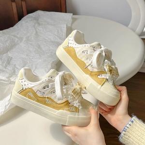 Explosions Board Chaussures de course Femmes 2025 Nouvelle arrivée Semelle épaisse Blanc All-match <span class=keywords><strong>Pain</strong></span> Chaussures - Product Image 5