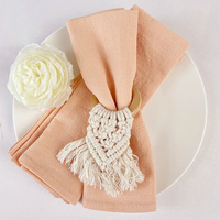 WML003 Best-seller Serviettes de table en coton 100% de couleur unie, douces et luxueuses, réutilisables, pour la maison et les fêtes de mariage