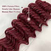 Nouveau design de cheveux tressés en fibre Kanekalon Futura Color Deep Wave