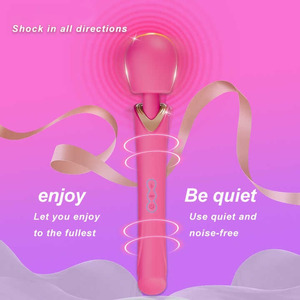 Potente consoladores vibrador Dual Motor goma gran tamaño varita G-Spot masajeador juguete sexual para pareja estimulador de clítoris - Product Image 6