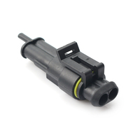 TE AMP Scellé Version Renforcée 282080 Connecteur Femelle Double Trou Prise Étanche pour Câblage Automobile Boîtier en Nylon