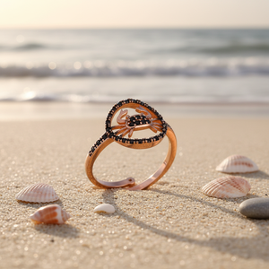 Crab Shape Design Black Zircon <b>Adjustable</b> <b>Ring</b> Turkish Handmade Wholesale 925 <b>Sterling</b> <b>Silver</b> Jewelry - Product Image 3