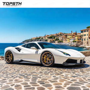 Kit de Carrocería de Fibra de Carbono Runde para Ferrari <span class=keywords><strong>488</strong></span> GTB, Estilo <span class=keywords><strong>Novitec</strong></span>, con Alerón Delantero, Difusor Trasero, Faldones Laterales y Alerón Trasero - Product Image 5