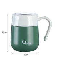 Mug de voyage isotherme en acier inoxydable double paroi avec couvercle intelligent à affichage LED de la température, 16 oz, personnalisé, avec poignée portable, pour le bureau