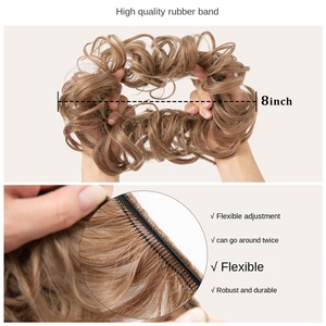 Cola de Caballo Invisible de Fibra Química con Diseño de Capullo de Flor para Mujer, Estilo Europeo y Americano, Esponjosa, Natural y Larga - Product Image 4