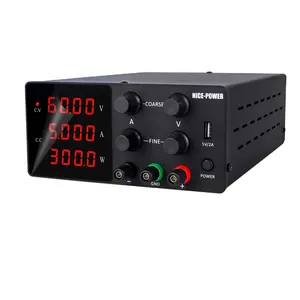 New Style NICE-POWER SPS-W605 60V 5A Black USB 5V 2A Light Weight Lab Bench Digital DC Variable Switching Power Supply