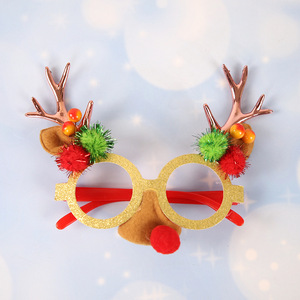 Lunettes de Noël à motif de cerf de dessin animé, accessoires de Noël pour adultes et enfants, cadeaux de fête, lunettes de déguisement pour événements festifs - Product Image 4