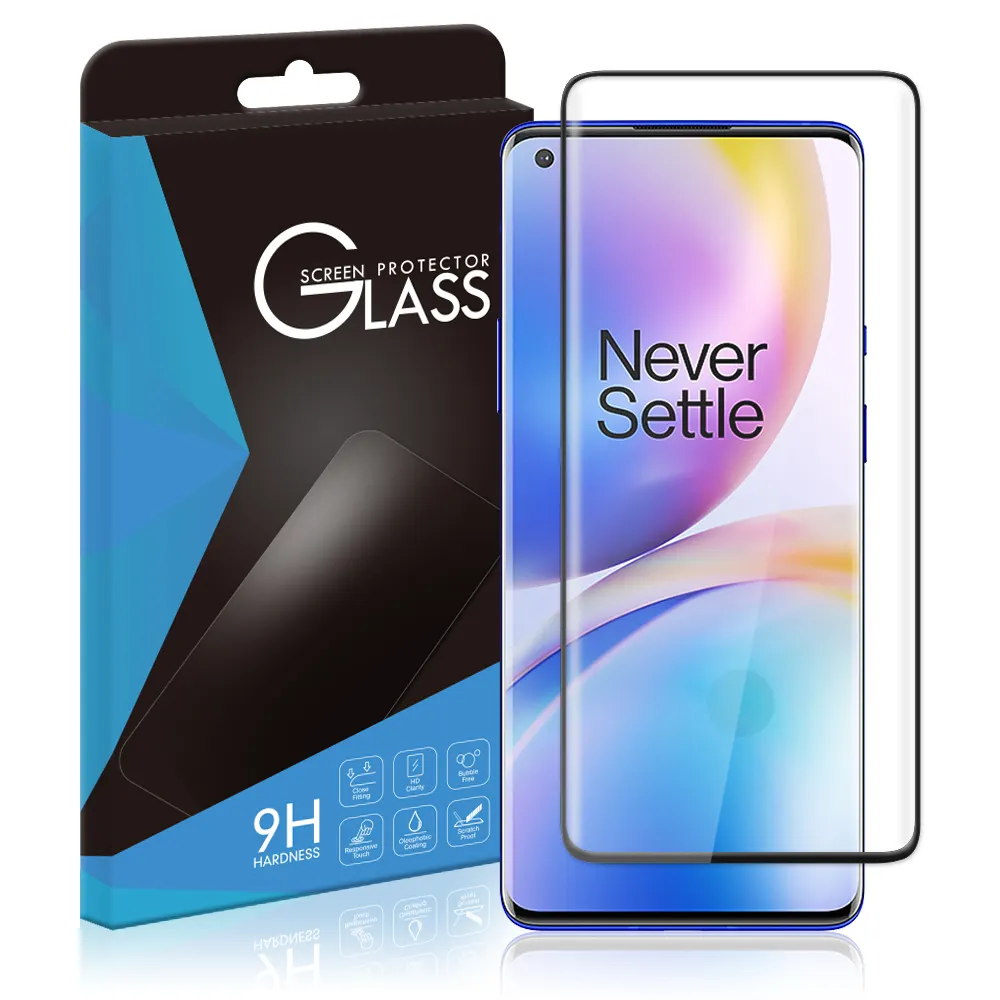 For Oneplus 8 and Oneplus 10pro 3D Curved Full Cover Tempered Glass Clear Screen Protector for Oneplus Nord N20 5G