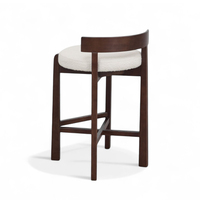Chaise de bar moderne en bouclette, chaise de comptoir rembourrée de luxe, vente en gros pour usage commercial.