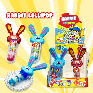 Sucettes Lapin Colorées Personnalisées en Gros avec Étiquette Privée, Saveurs Multiples, Délicieuses pour Partager et les Heures de Collation, OEM - Product Image 1
