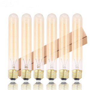 Bombilla Edison nostálgica horquilla E26 <span class=keywords><strong>E27</strong></span> 110V/220V 25W <span class=keywords><strong>40W</strong></span> 60W T30 185MM bombilla incandescente de filamento Edison Vintage antiguo - Product Image 5