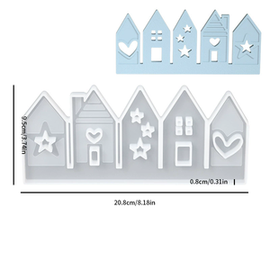 House Moule De Resina Power <strong>Strip</strong> Love Star House Candle Stick Gypsum Epoxy Silicone <strong>Resin</strong> Mold Silikonform Ornament - Product Image 4