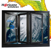 Ventana de impacto NOA ventanas corredizas de aluminio a prueba de huracanes de Florida para casa de Villa