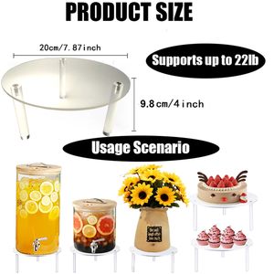 Rõ ràng Acrylic uống Dispenser đứng tối đa 7.87 inch đường kính kính Kính đồ uống Dispenser Rack cho các bên sự kiện nước quả bánh - Product Image 2