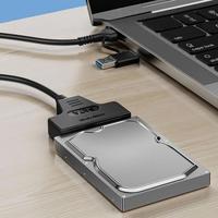 Câble adaptateur USB 3.0/USB-C vers SATA 22 broches pour ordinateur portable HDD/SSD de 2.5 pouces, longueur du câble: 25cm
