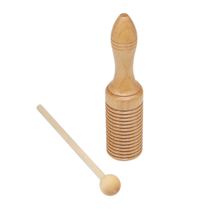 Guiro en bois avec marteau pour les cours de musique des enfants, percussion à tonalité naturelle, sûre et facile à utiliser - Product Image 5