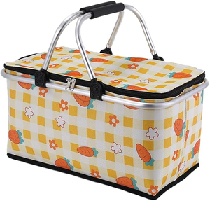 Sac de pique-nique isotherme réutilisable, sacs de rangement épais pour l'extérieur, sac à main de camping, panier à lunch imperméable - Product Image 6