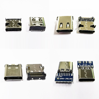 Adaptateur de prise femelle USB 3.1 Type C 4 broches, câble, carte PCB en laiton/cuivre nickelé, courant 2,5A, conforme RoHS