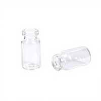 Flacon cylindrique en verre borosilicate transparent avec bouchon à vis 10mL 5mL 3mL pour échantillons de poudre lyophilisée et sérum
