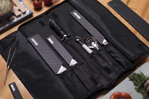 Échantillon gratuit : Sac de rangement zippé multi-cuisinier expert avec porte-outils de couteaux de chef robuste et de qualité supérieure - Product Image 3
