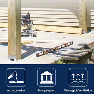 Base de poste JH-Mech 6x6 utilizada <span class=keywords><strong>para</strong></span> patio de cubierta/cenador/pérgola soporte de poste de Metal ajustable - Product Image 3