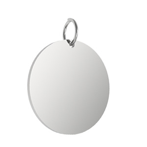 Pendentif rond en acier inoxydable Toaiot, 20 mm, gravure au laser, finition miroir, pour la fabrication de bagues, accessoires de bijouterie - Product Image 3