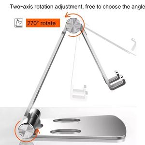 Soporte de Metal para Teléfono con Logotipo Personalizado, Soporte Ajustable de Aluminio para Celular con Orificio para Carga, para Escritorio - Product Image 3