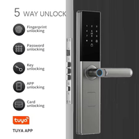 Cerradura Inteligente para Seguridad del Hogar, Control por Aplicación Wifi Tuya, Huella Dactilar Electrónica Digital, Pantalla Táctil, Teclado, Código, Llave, Cerradura Inteligente para Puerta
