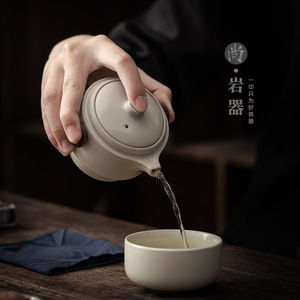 Portable Ceramic <b>Tea</b> <b>Set</b> For Travel With Carry Case One Person Use - Product Image 3