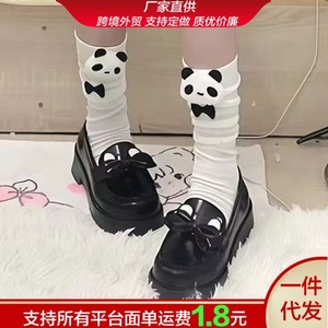 Chaussettes mi-mollet Panda blanches respirantes pour femmes, style Lolita, douces, mode JK, printemps-été - Product Image 5