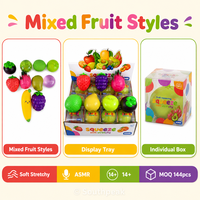 Southpeak Toy Fruit Squishy Zachte Rekbare Blokjes ASMR Knijp Fidget Sensorisch Speelgoed 14+ Gemengde Stijlen MOQ144 Groothandel WS